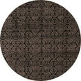 thumbnail image 1 of Ahgly Company Indoor Round Abstract Brown Brown Oriental Area Rugs, 6' Round, 1 of 6