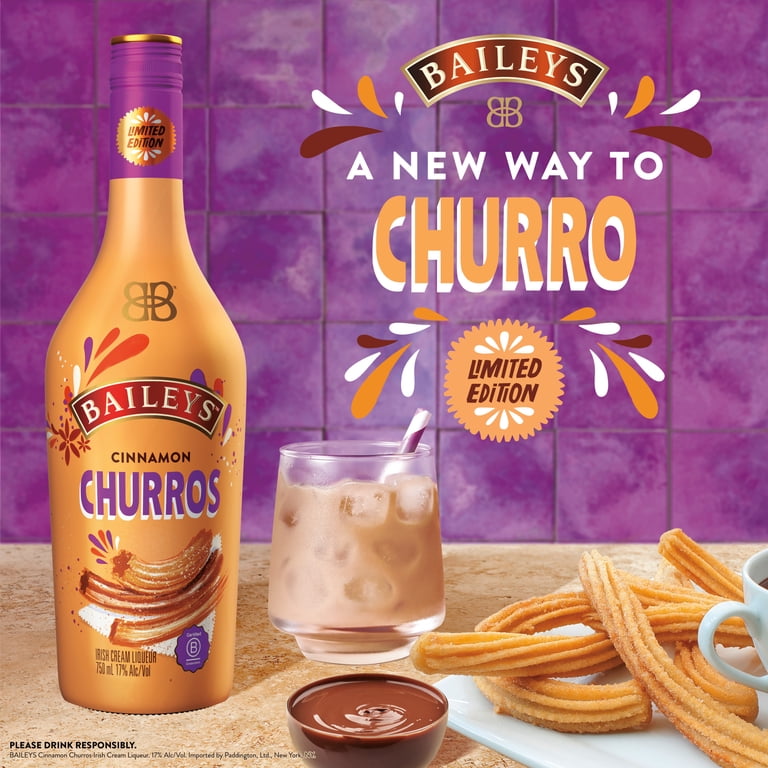 Baileys Cinnamon Churros Irish Cream Liqueur, 750 ml Bottle, 17