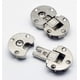 thumbnail image 5 of Paquete de 2 bisagras plegables ocultas ajustables de 90 grados para muebles bisagras semicirculares bisagras de mesa de madera bisagras redondas plateadas Kuyhfg Sin marca, 5 of 5
