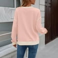 thumbnail image 4 of Maplenight Crew Neck Sweatshirts for Women Lightweight Casual Pullover Sweatshirt Fall Winter Relaxed Fit Womens Tops, 4 of 8