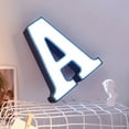 thumbnail image 4 of Lámpara LED de plástico con 26 letras del alfabeto inglés, luz decorativa con forma de letra para cumpleaños, propuesta de confesión, luz blanca, 4 of 8