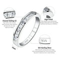 thumbnail image 4 of Newshe Wedding Bands Eternity Rings for Women Cubic Zirconia Princess 925 Sterling Silver Size 9, 4 of 7