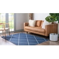 thumbnail image 3 of Rugs.com Georgia Collection Rug – 6' x 9' Navy Blue Flatweave Rug Perfect For Living Rooms, Large Dining Rooms, Open Floorplans, 3 of 9