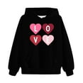 thumbnail image 5 of Lorytime Kid Vintage Hoodies for Girl Letters Long Sleeve Crewneck Sweatshirts Heart Pullover with Pocket Loose Tops, 5 of 5