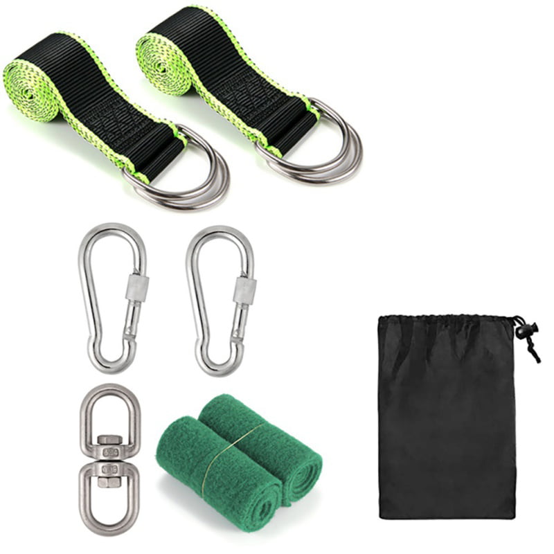 Extra Long Easy Installation Ultra Dry Tree Straps Kit for Hanging Swing with 2 Heavy Duty Carabiners 
