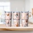 thumbnail image 2 of 20oz Chicken Art Tumbler with Handle Insulated Travel Mug Special Birthday Christmas Gift for Chicken Enthusiasts Women Men Fits Car Cup Holders Wide Mouth for Ice Comfortable Grip Trips Commutes, 2 of 6