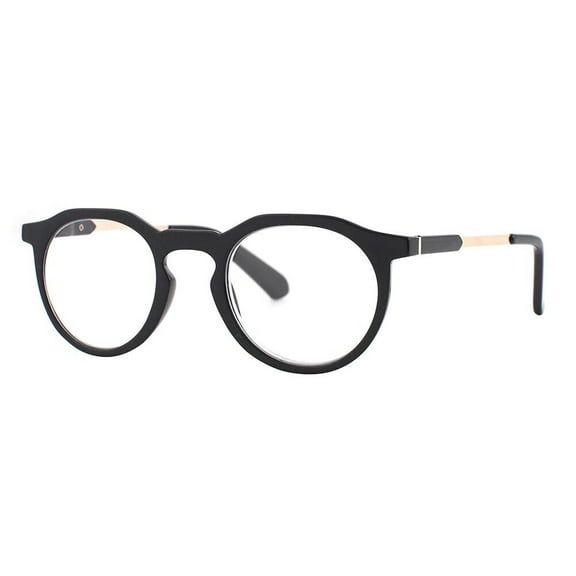 Ryan Simkhai Eyeshop ARLO Black Gold Metal Blue Light Blocking (Magnification Strength 0.00)