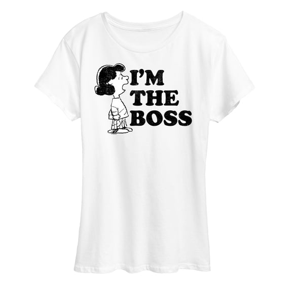 Peanuts - I'm the Boss - Women's Short Sleeve Graphic T-Shirt