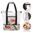 thumbnail image 2 of Mesh Beach Tote Bag with Cooler Compartment Insulated Detachable Picnic Bag with Zipper and Pocket Pool Bag for Women, 2 of 5