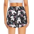 thumbnail image 2 of Lsque Cute Poodle Dog Printed Women's Running Shorts with Liner Pockets,Elastic Quick Dry Workout Athletic Gym Yoga Shorts,Womens High Waist Shorts-Small, 2 of 9