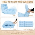 thumbnail image 4 of INTER HUT 49.1 x 19.6 in Patio High Back Cushions (Set of 2), Adirondack Cushion Rocking Chair Cushions or Outdoor Furniture, Light Blue, 4 of 8