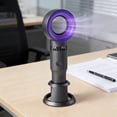 thumbnail image 5 of Portable Bladeless Handheld Fan, Rechargeable 2000mAh Battery Operated Fan with 3 Speed Settings, Personal Mini Desk Fan with Base for Home Office Travel, USB Charging Small Cooling Fan, 5 of 8