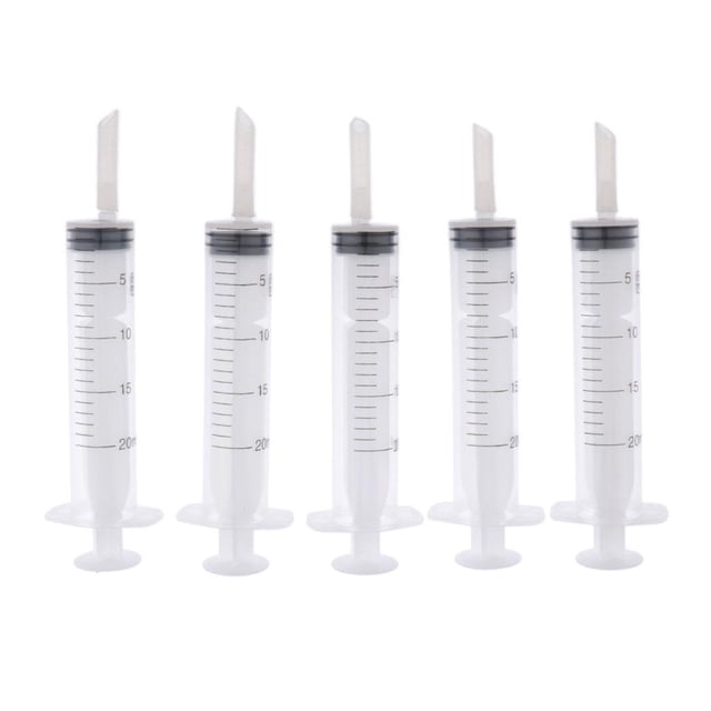 5 piezas alimentador de jeringa de alimentación de loros alimentador 20ml Gloria Jeringa de alimentación de pájaros