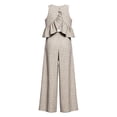 thumbnail image 5 of Lounge Sets for Women Plaid Sleeveless Crew Neck Top and Straight Leg Pants Casual Loose Womens Outfit, 5 of 7
