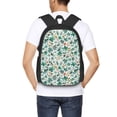 thumbnail image 4 of Balery Floral In Teal Mochila para hombre y mujer - Tela Oxford 600D resistente - Gran capacidad, resistente al agua, ideal para la escuela, viajes y senderismo, 4 of 6