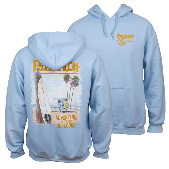 Pacifico Adventure Is Out There Beach Front and Back Print Hoodie-XLarge