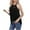Black, variant on Tank Top for Women Loose Fit High Neck Sleeveless Halter Tops Casual Pleated Lace Patchwork Summer Cami Shirts