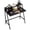 Black, variant on Costway 31.5” Small Computer Desk with Raised Storage Shelf & Heavy-duty Metal Frame Rustic Brown