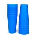 thumbnail image 2 of Yalin 32 ounce Plastic Tumblers/Large Drinking Glasses/Party Cups/Iced Tea Glasses,Unbreakable, Dishwasher Safe, BPA Free,set of 12 (Blue), 2 of 6