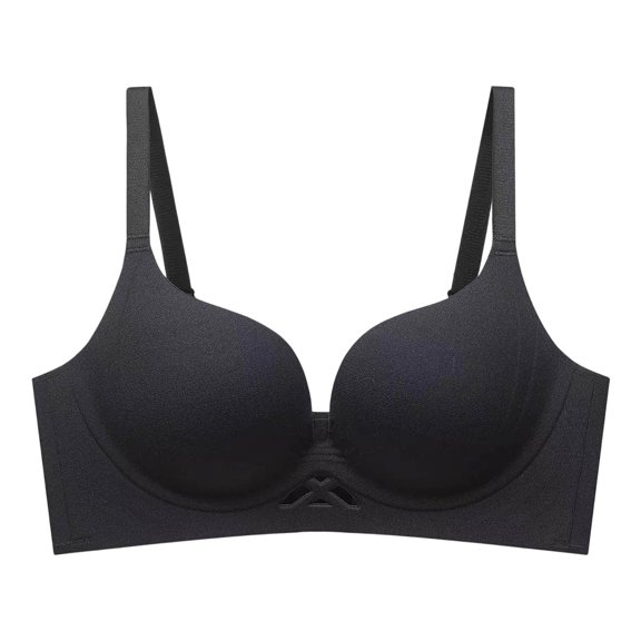 Gytharion Women's Push Up Bras Solid Color V Neck Adjustable Straps T Shirt Bras Smooth Everyday Underwire Bras
