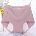 thumbnail image 2 of hoksml Women's Plus Size High-Waist Leakproof Period Panties - Cotton Blend Ribbed Lace Trim Briefs for Menstrual Incontinence Protection, 2 of 5
