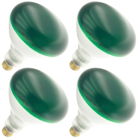 Industrial Performance 150BR/G 120V, 150 Watt, BR40, Medium Screw (E26) Base, Green Flood Light Bulb (4 Bulbs)