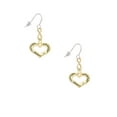 thumbnail image 2 of Delight Jewelry Goldtone Heart with 3 AB Crystals - Stronger Braver Smarter Gold Tone Infinity French Earrings, 2 of 4