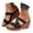 Black, variant on Womens Leather Wedge Slides Summer Cork Footbed Non Slip Sandals Ladies High Wedges Casual Shoes for Vacation 8 Brown