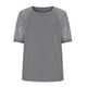 thumbnail image 4 of Puntoco Blusas cortas de liquidación para mujer, blusas de moda para mujer, blusas casuales lisas de manga corta con cuello redondo, 4 of 4