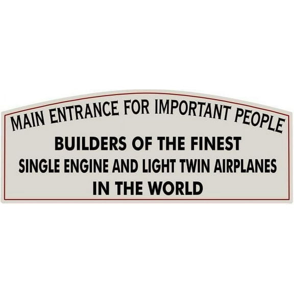 Reproduction of the Beechcraft Factory Entrance Aviation Sign SIG-0404