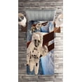 thumbnail image 2 of Ambesonne Outer Space Quilted Coverlet 2 Pcs, Gravity Astronaut, Twin Size, Multicolor, 2 of 2