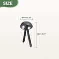 thumbnail image 2 of Uxcell 100Pack Bag Feet Stud Spike, 6mm Round Purse Nailheads Spike Prong Studs Bag Bottom Stud for Handbag Purse Clothing DIY Leather Craft, Metallic Black, 2 of 7