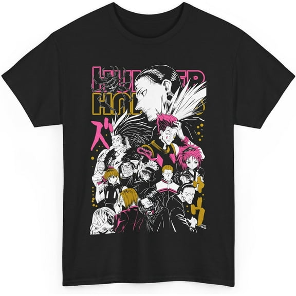 Phantom Troupe Shirt Kurapika Chains T-Shirt Hisoka Chrollo Anime Hunter Unisex Black T-Shirt