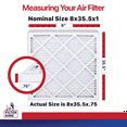 thumbnail image 2 of Filter King 8x35.5x1 Air Filter | 12-PACK | MERV 11 HVAC Pleated A/C Furnace Filters | MADE IN USA | Actual Size: 8 x 35.5 x .75", 2 of 5