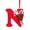 Red#B, variant on Christmas Initial Ornaments, Personalized DIY 26 Letters Christmas Tree Decoration Pendant, Red Acrylic Initial Monogram Shape Xmas Tree Hanging Decor Christmas Gifts