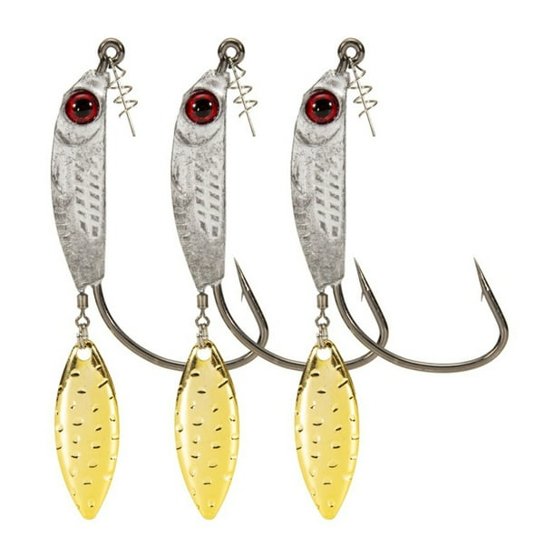 relayinert Pack of 3 Fishing Tool Hooks Portable Fish Head Tackle