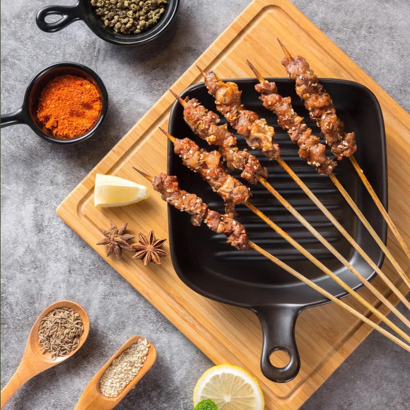 Brochettes en bambou, 11.81in, 100pcs Brochettes