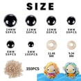 thumbnail image 2 of Ojos de seguridad Cumkluu para amigurumi 6-14 mm 350 PCS, 2 of 3