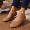 thumbnail image 4 of VELXRUN Women's Ballet Flats Comfortable Walking Shoes Soft Slip On Work Flats Round Toe Casual Dressy Shoes Brown, 4 of 6