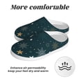 thumbnail image 6 of Rateoe Christmas Snowflake Print Women's Men's Cotton Knit Slippers Lightweight Memory Foam Indoor House Shoes with Anti-Skid Sole-37/38, 6 of 7