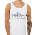 thumbnail image 2 of Skyline Chicago Illinois Tank Top Unisex X-Small White, 2 of 5