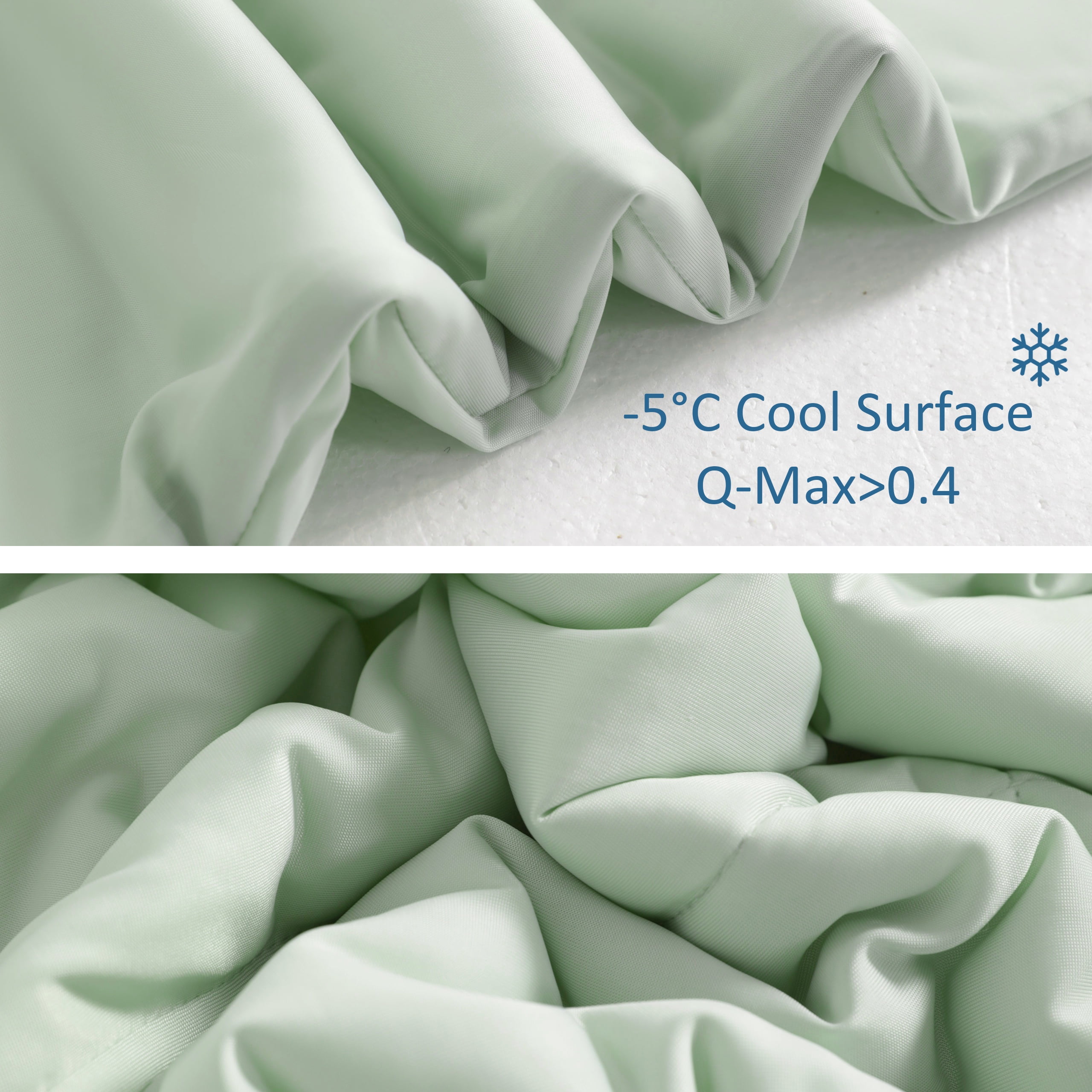 Ntbay Twin Size Cooling Comforter for Hot Sleepers, Breathable Double-Sided Cooling Blanket, 68" x 90", Mint Green