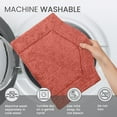 thumbnail image 2 of HOME WEAVERS Waterford Cotton Bath Rug, Soft & Absorbent, Non-Slip, Machine Washable – 17"x24", Coral, 2 of 6