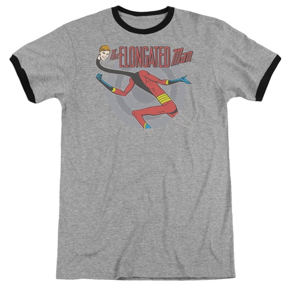 DC Comics Elongated Man Adult Ringer T-Shirt Heather/Black