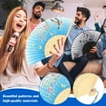 thumbnail image 6 of Antique Folding Fan, Chinese Style Dance Fan, Vintage Floral Pattern With Black Tassel Decoration, Pink Gradient Color, Portable Handheld Fan For Teens, Suited For Dance, 6 of 6