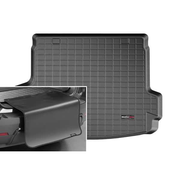 WeatherTech Cargo Trunk Liner with Bumper Protector compatible with 2020-2022 Honda CR-V Hybrid - Behind 2nd Row w/ Bumper Protector, Black