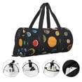 thumbnail image 5 of Fotbe Planets And Their Moons Pattern Foldable Sports Gym Bag with Wet Dry Pocket, Ultralight Travel Bag, Large Capacity Duffel Bag, Splash Proof Carry on Bag, Overnight Bag, Weekender Bag, 5 of 8