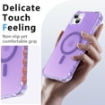 thumbnail image 2 of ELEHOLD Case for iPhone 13, Shockproof Magnetic Matte Case with Wireless Charging Support,Purple, 2 of 6