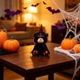 thumbnail image 4 of MYUNNIL Halloween Plush Teddy Bear, Soft Teddy Bear Stuffed with Spider Web Pattern Witch Hat and Cloak, 11" Cool Cute Animal Themed Decoration for Halloween Party & Birthday Gifts, Black, 4 of 7