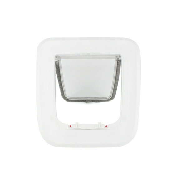 Déflecteur pour chat, accès sélectif pour votre chat afin d'empêcher les étrangers d'entrer, facile à installer, chat pesant jusqu'à 7kg, blanc